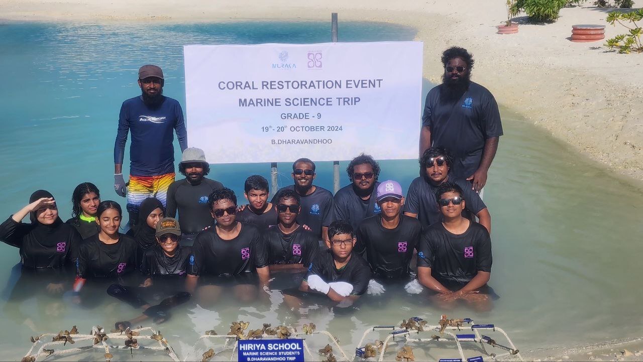 Hiriya School students during their Marine Science Study Camp