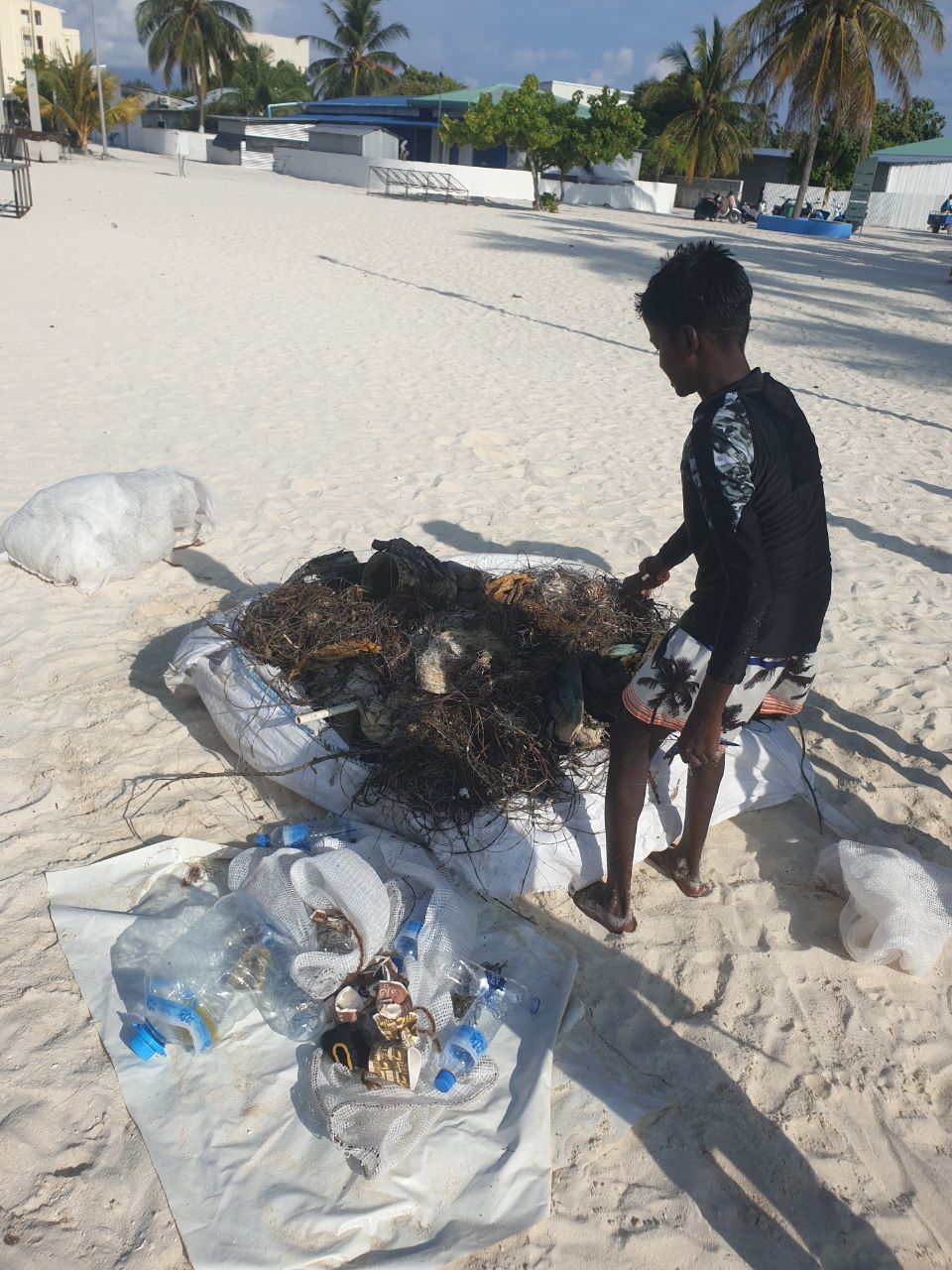Waste collected during the Dharavandhoo house reef clean-up